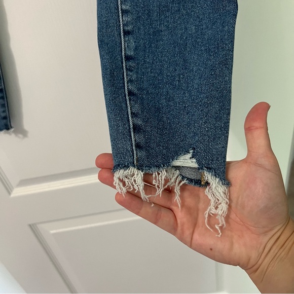 NWT Good American x ZARA Distressed High Rise Skinny Jeans - Picture 6 of 12